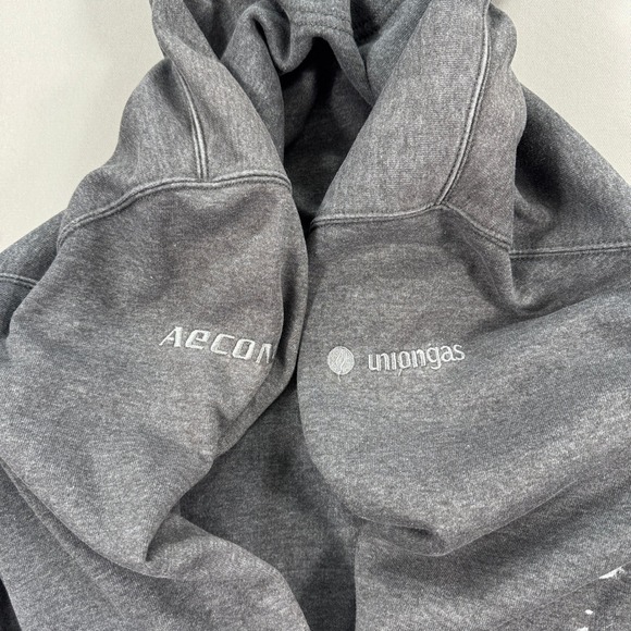 Carhartt Sweatshirt Men's Large Gray Hoodie Loose Workwear Oversize - Picture 3 of 8